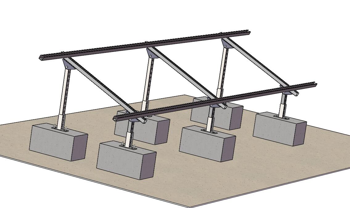 نظام تركيب الطاقة الشمسية ذو السقف المسطح