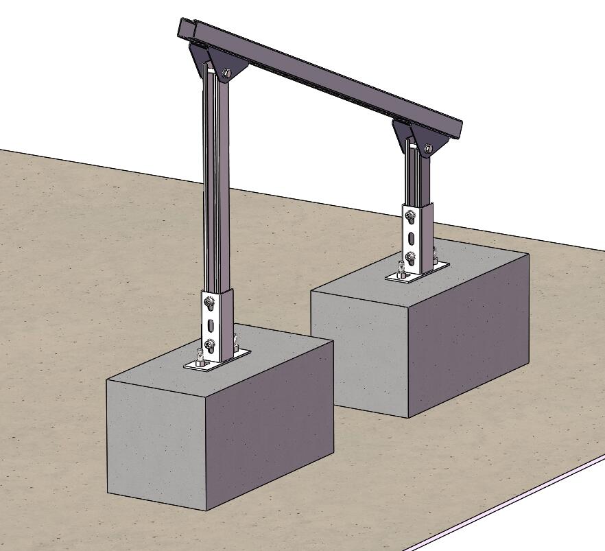 نظام تركيب الطاقة الشمسية ذو السقف المسطح