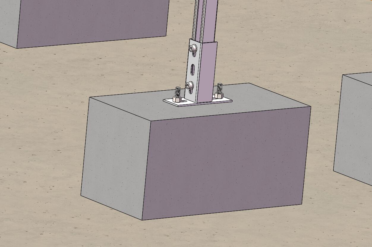 نظام تركيب الطاقة الشمسية ذو السقف المسطح